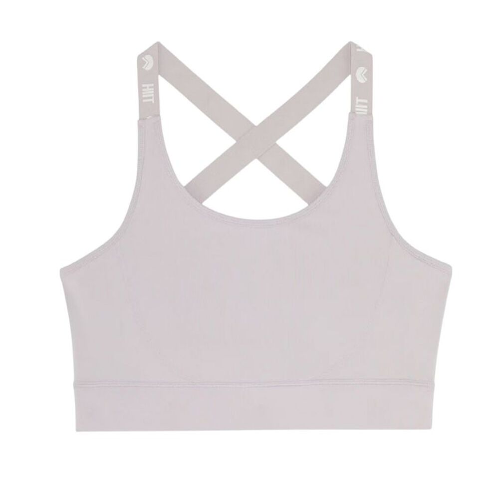HIIT Womens/Ladies Logo Scoop Neck Snug Fit Sports Bra / Pink